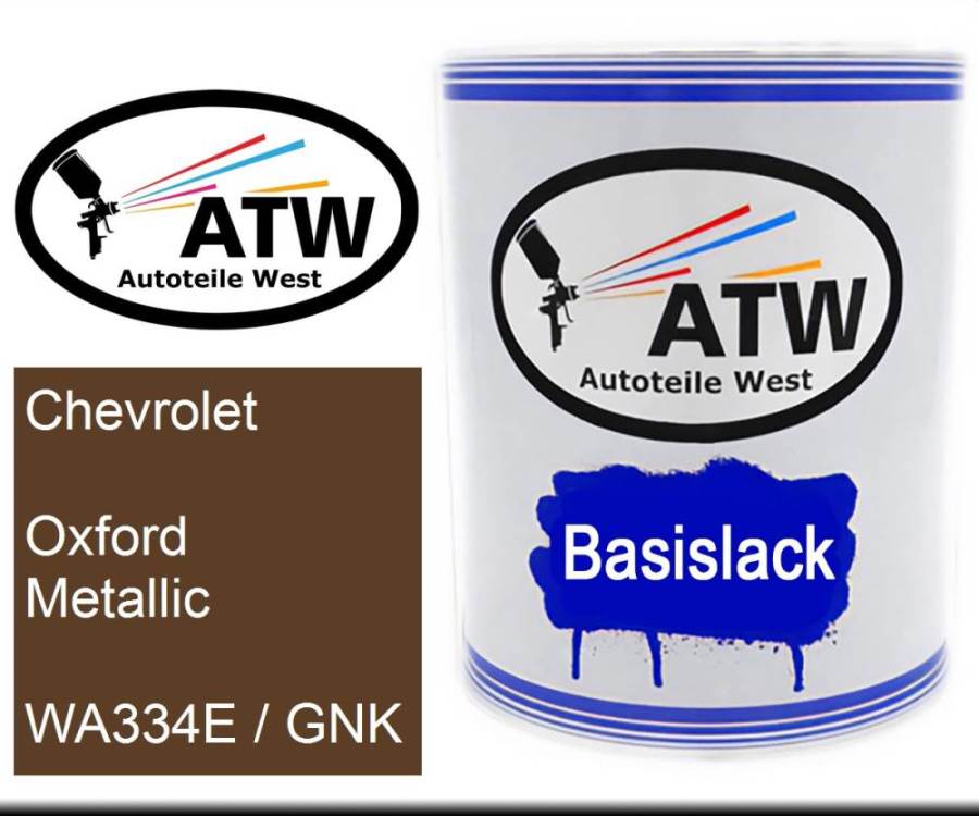 Chevrolet, Oxford Metallic, WA334E / GNK: 1L Lackdose, von ATW Autoteile West.